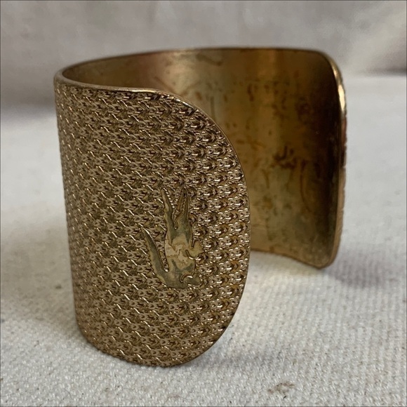 Lacoste Wide Gold tone Cuff bracelet - Picture 2 of 8